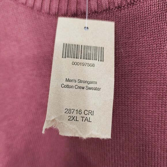 DULUTH Trading Co Men's 2XL Tall Strongarm Cotton Crew Sweater Maroon NWT - Picture 5 of 5